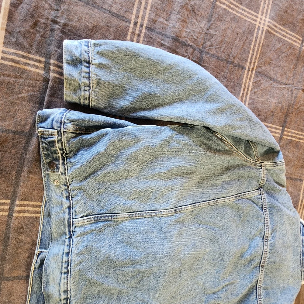 Levis Denim Jacket Adult XXL 2XL Blue Sherpa‎ Lined Trucker Red Tab Fleece Men